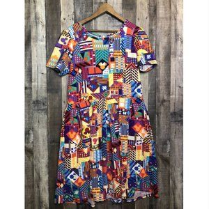 LuLaRoe Disney Mickey Printed Colorful Dress